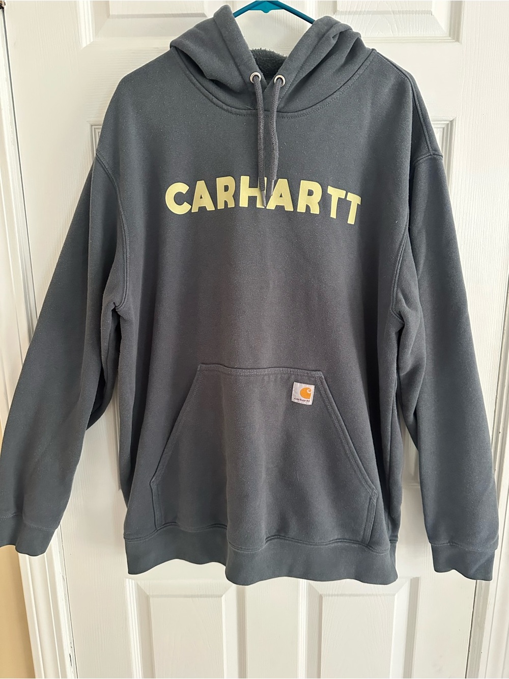 Carhartt Men's Hoodie with Yellow Logo